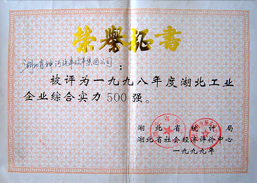 ������ҵ��ҵ�ۺ�ʵ��500ǿ1999